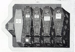 Royal Coffins at Westminster Abbey by English School